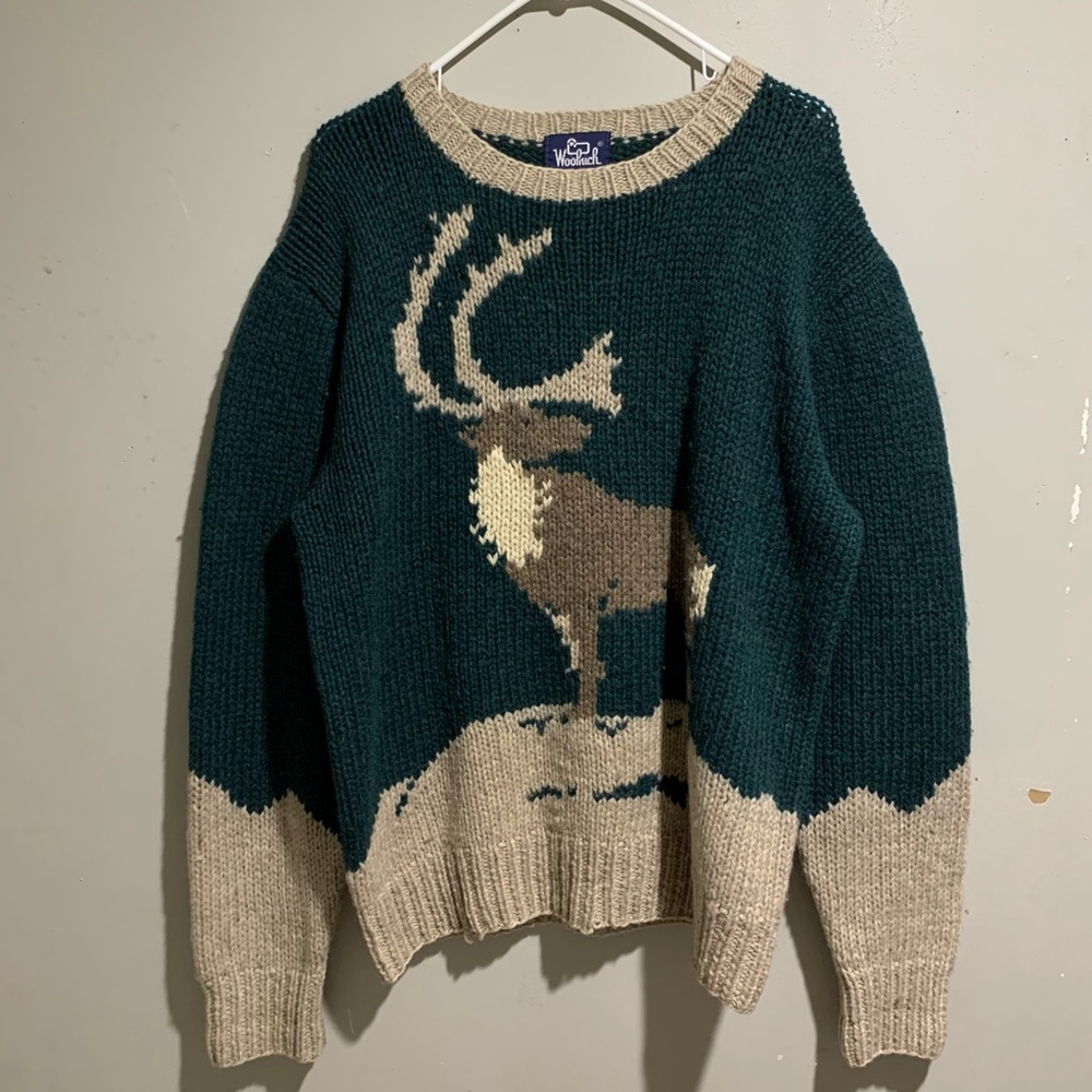 Vintage Woolrich Wool Moose Knit Sweater